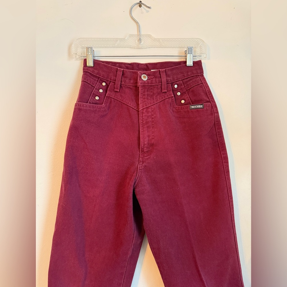 ROCKIES Vintage Burgundy High Rise Jeans  Size 28